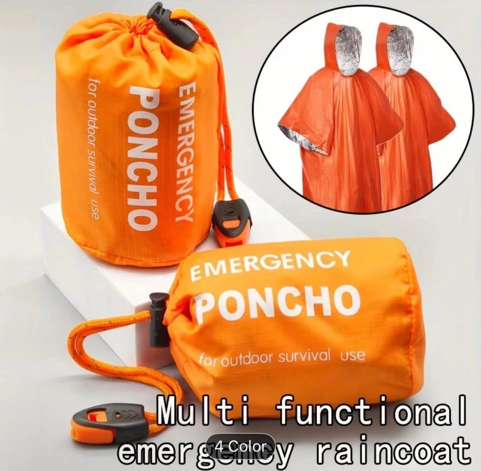 4pcs of Hooded Thickened Insulated Emergency Raincoats - photo 3