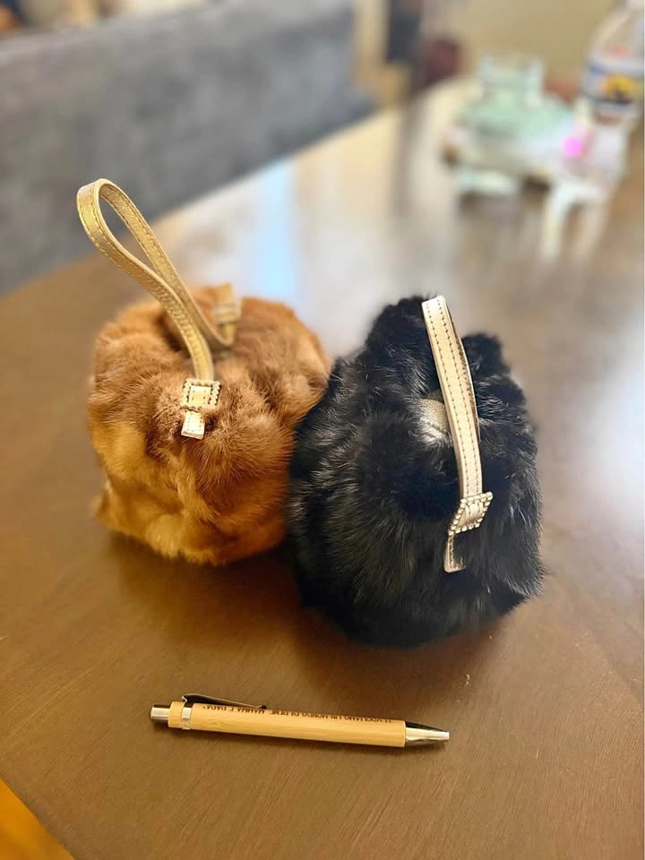 Vintage Italian Mink Fur Mini Evening Bags – Set of 2