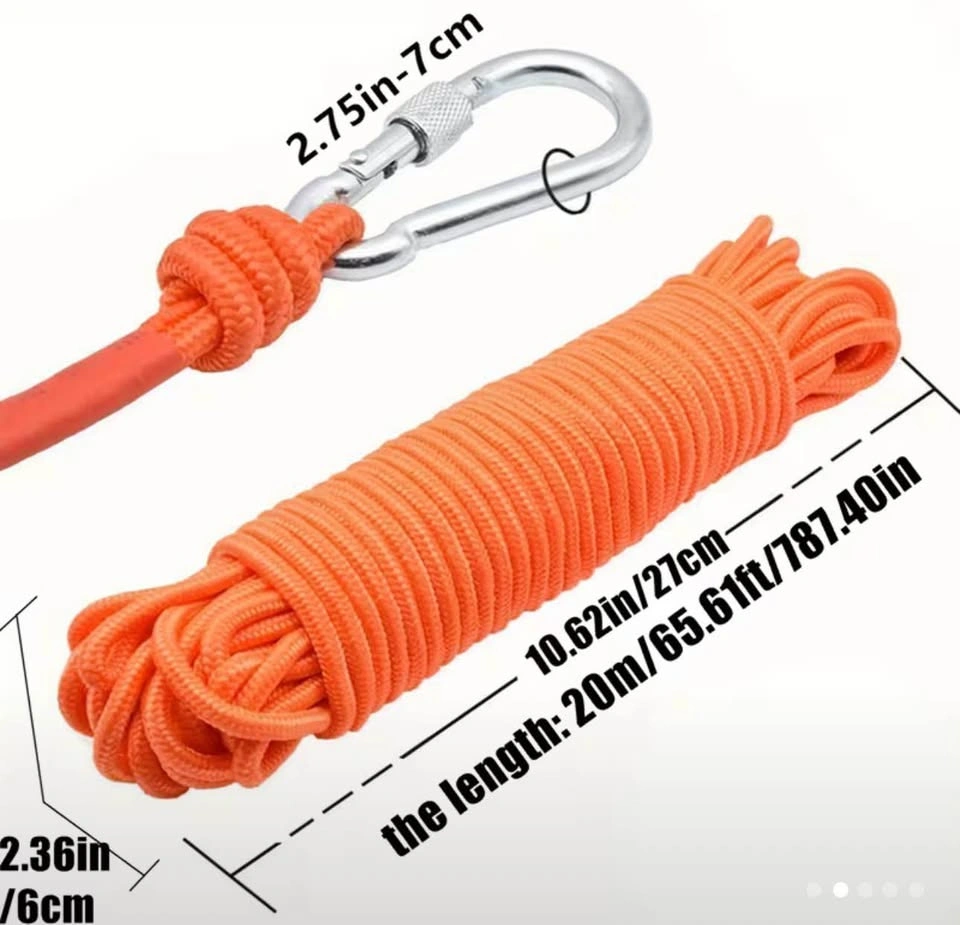 787.4 inch Red Woven Rope with Carabiner - photo 2