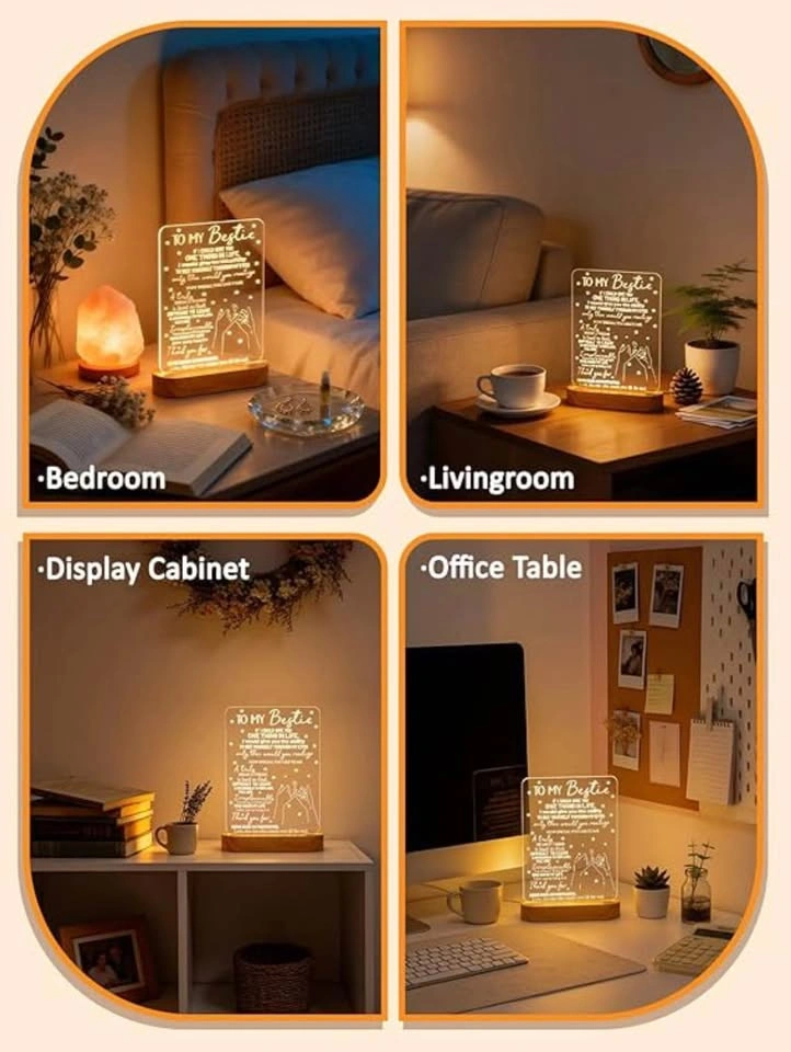 3D Illusion Lamp I Love You Friends Night Light - photo 4