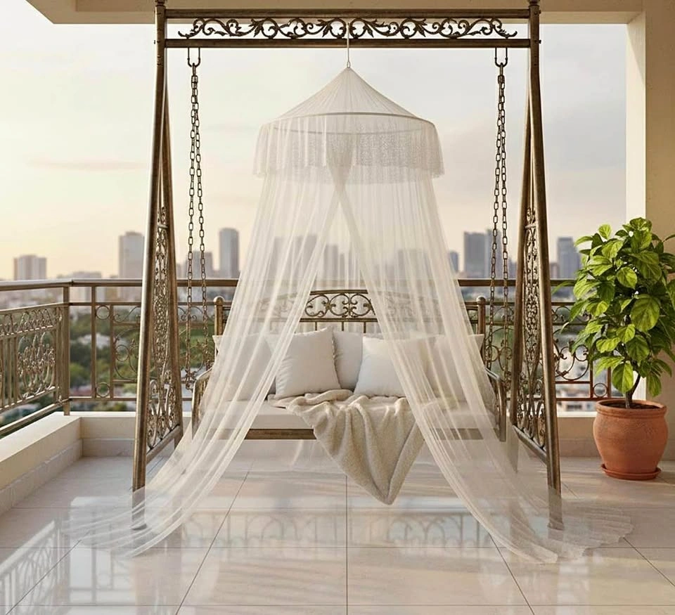 Hanging Classic Mosquito Net for Double Bed - Plain White