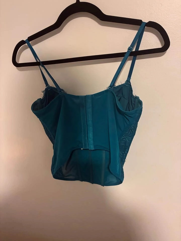 Beautiful teal lace corset top - photo 2