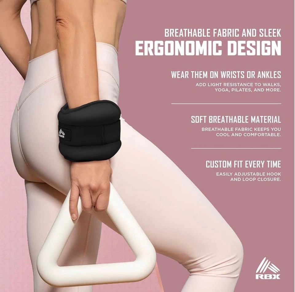 RBX Ankle and Wrist Weights for Women and Men - Velcro Straps - photo 3