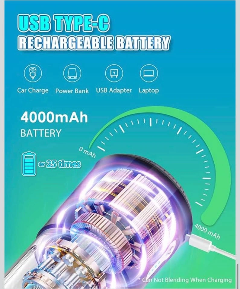 Brand New Portable USB Rechargeable Blender – 500ml - photo 4