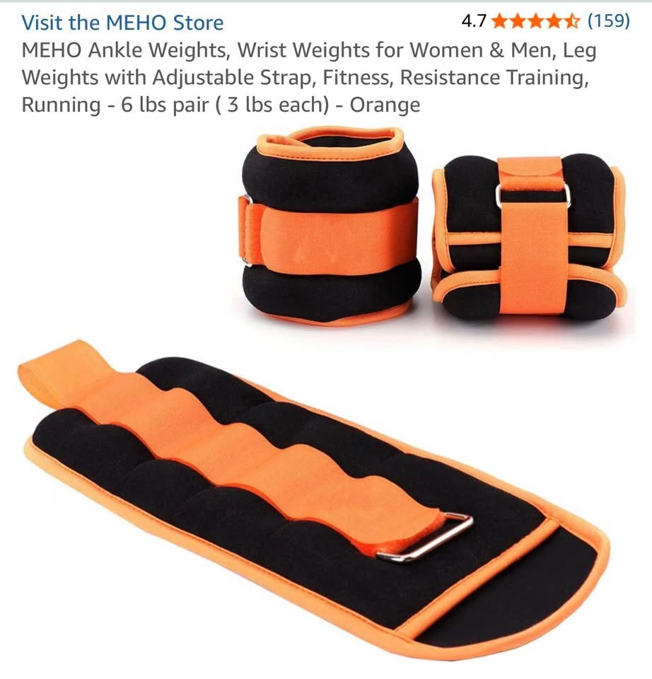 Brand New MEHO Ankle & Wrist Weights – 6 lb Pair (3 lbs Each) - photo 2