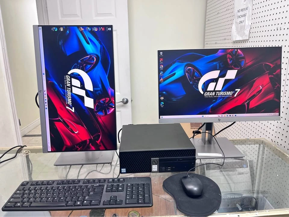 Gaming PC 16GB RAM 2 Monitors 1TB HDD 128GB SSD i5 Win 11