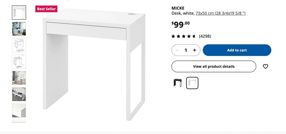 IKEA DESK & CHAIR - photo 2