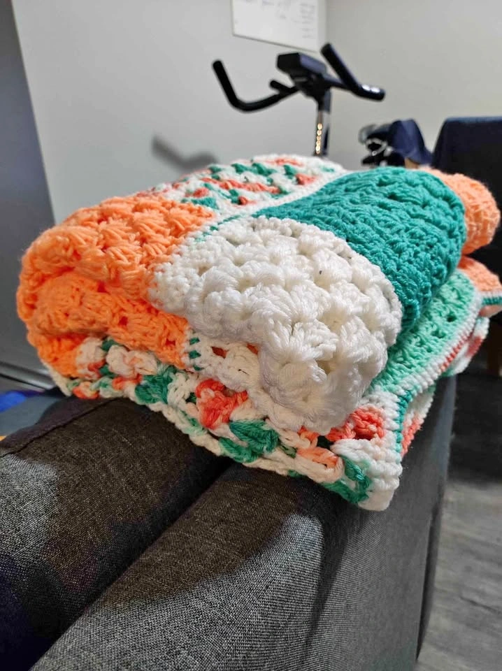 Handmade Crochet Granny Square Blanket
