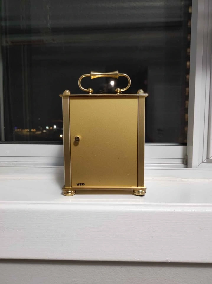 Vintage Equity quartz brass table clock - photo 2