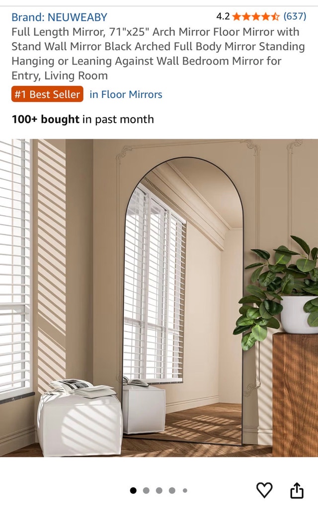 NEUWEABY Arch Floor Mirror