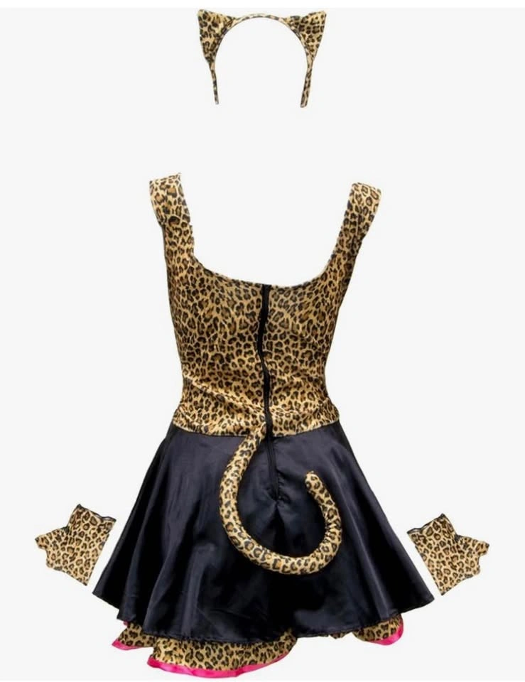 New Adult Leopard Flirty Feline Costume LARGE - photo 4