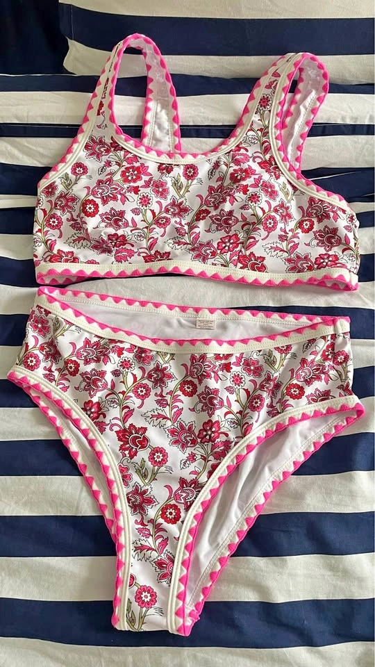 Floral High-Waisted Bikini Set Size Small