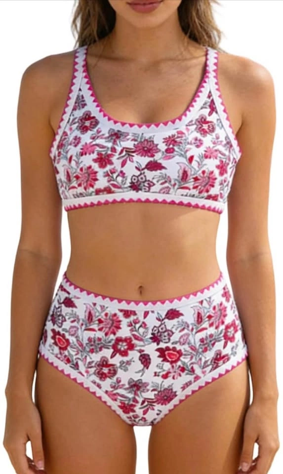 Floral High-Waisted Bikini Set Size Small - photo 2
