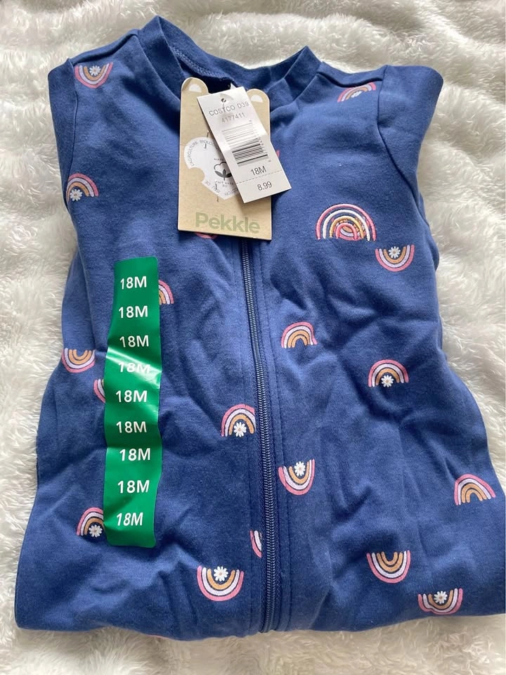 New Pekkle Rainbow Footed Sleeper 18M