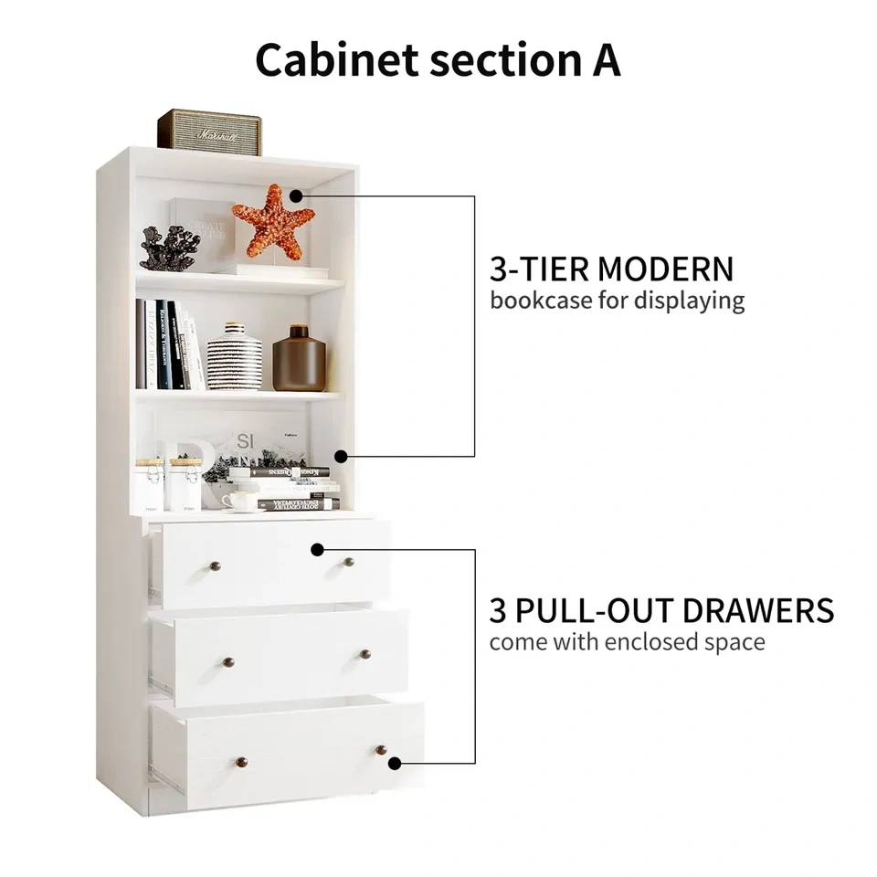 Reshelle Book Cabinet Storage Bookcase - photo 4