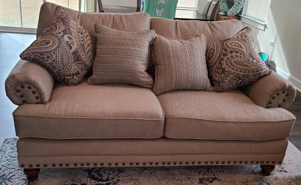 Freda Upholstered Sofa Set | Three Posts™ | Beige | Must Go! - photo 4