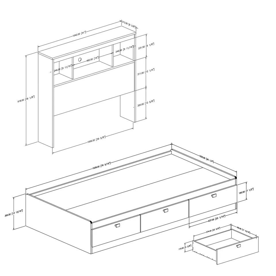 Kids Twin with Drawers - photo 4