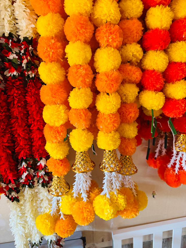 Marigold artificial garland festival decor - photo 2