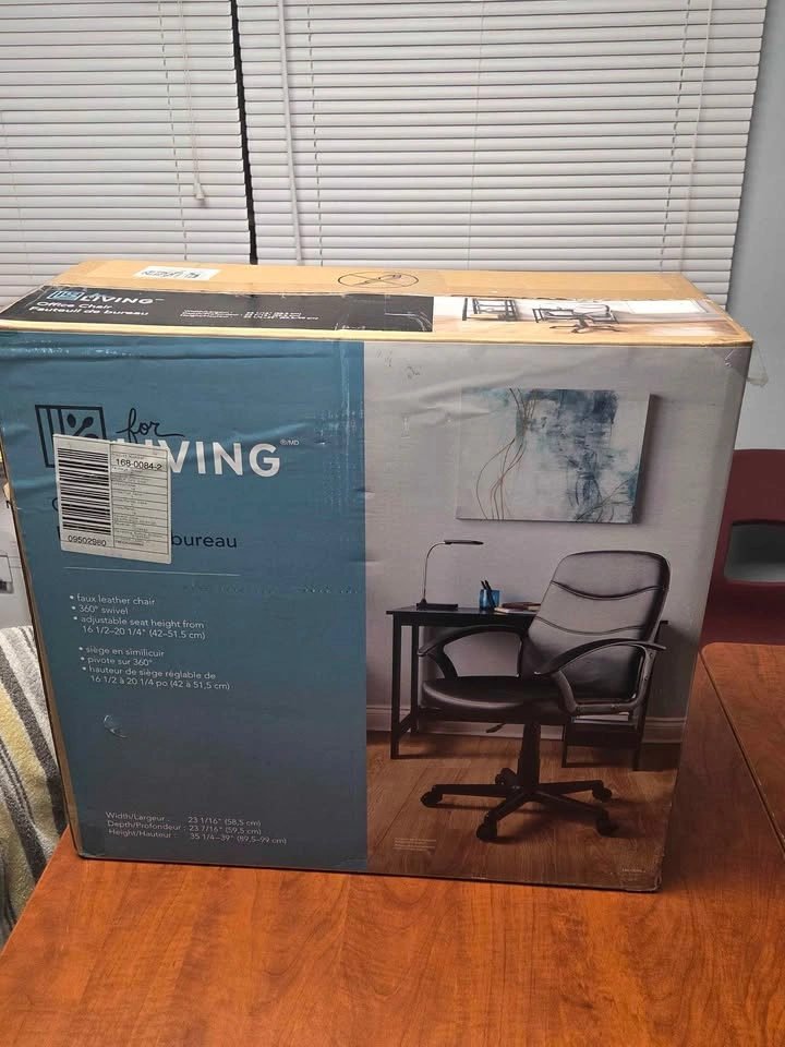 For Living Faux Leather Height Adjustable Office Chair - photo 3