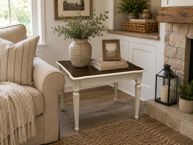Two refinished end tables