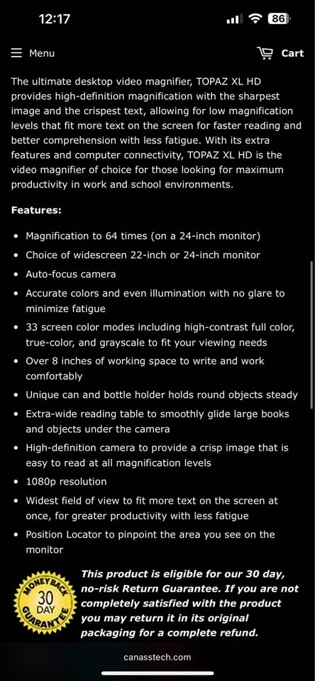 Gently Used Topaz XL HD 24 Inch - photo 3