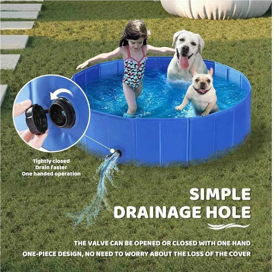 Foldable Dog Pool - Heavy Duty PVC Pet Swimming Pool - photo 4