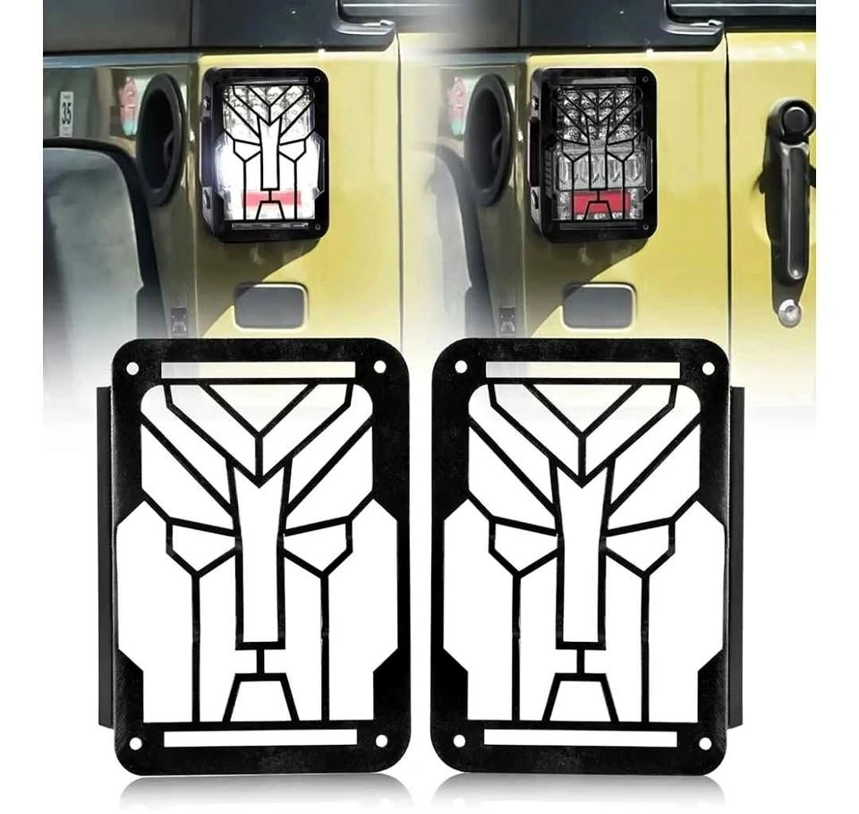 Aluminum Transformers Tail Light Covers for Jeep Wrangler