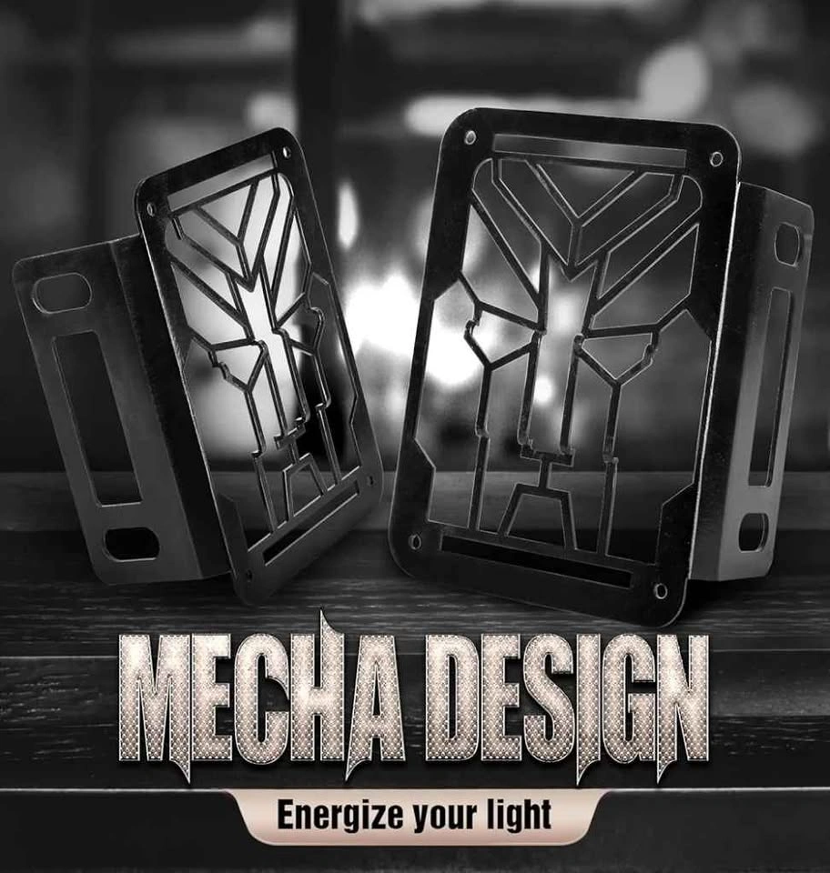 Aluminum Transformers Tail Light Covers for Jeep Wrangler - photo 4