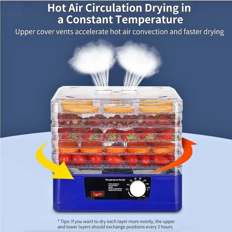 5-Tray Food Dehydrator with Digital Timer and Temp Control