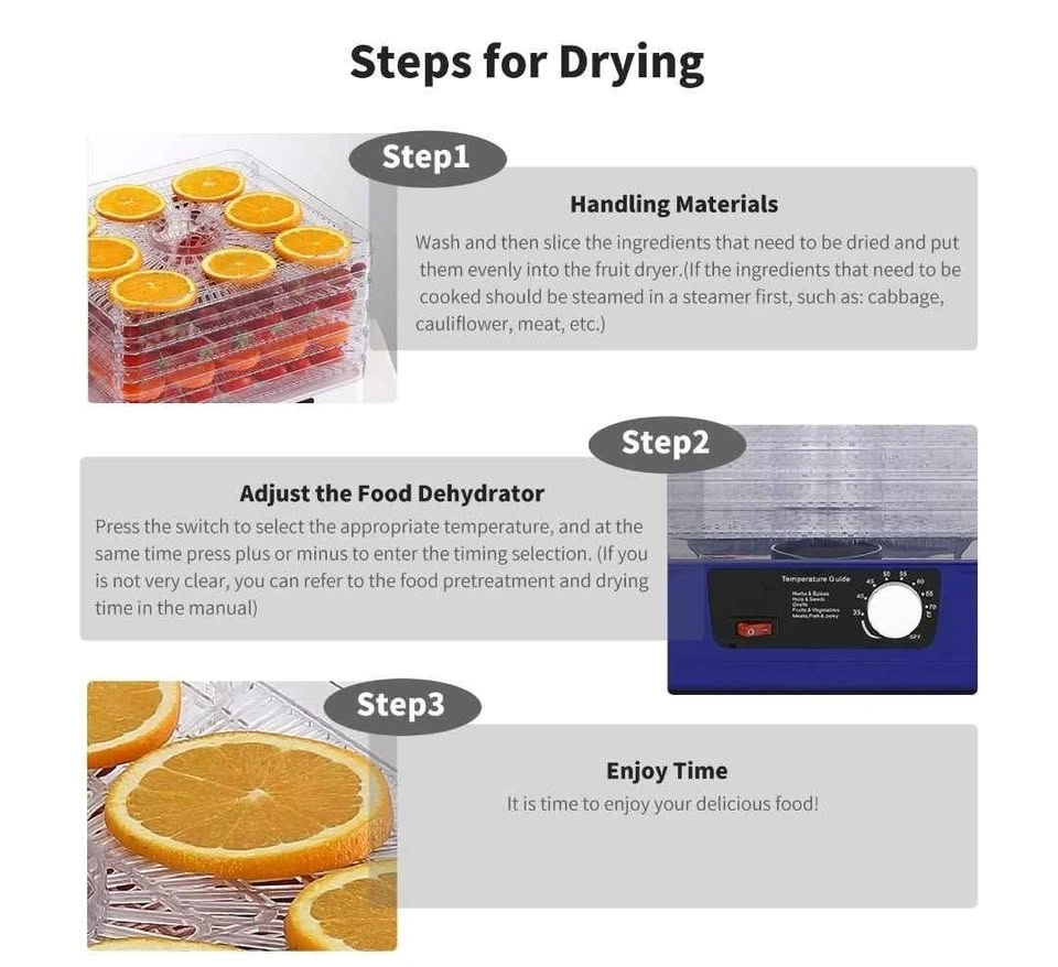 5-Tray Food Dehydrator with Digital Timer and Temp Control - photo 4