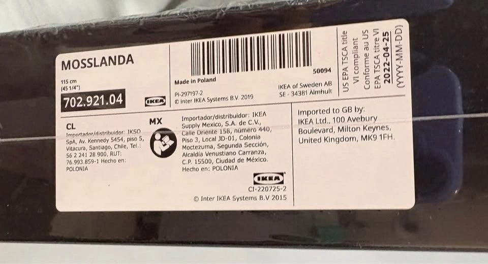 Ikea MOSSLANDA black shelf and picture ledge (115cm) - New - photo 5