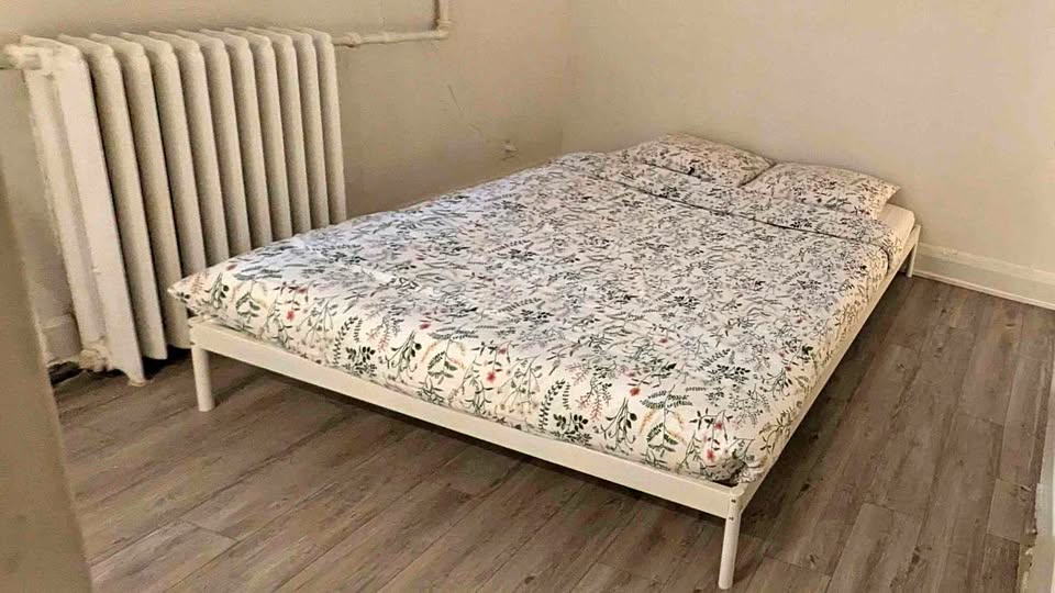 Queen Bed + Desk + Chairs 5 pcs, IKEA