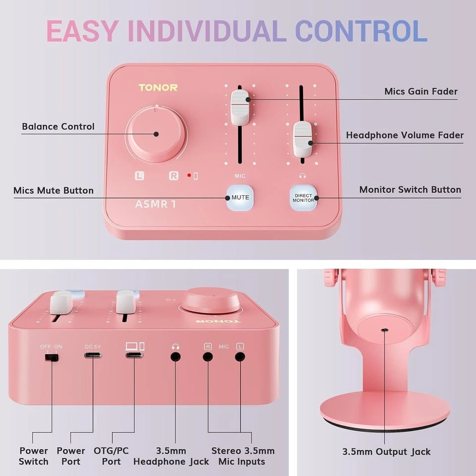 TONOR 192kHZ ASMR Equipment Bundle with Audio Interface - photo 4
