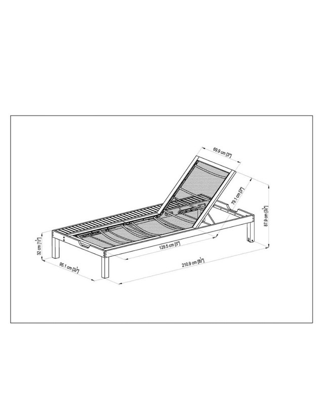 CANVAS Southampton Adjustable Outdoor Patio Chaise Lounge - photo 4