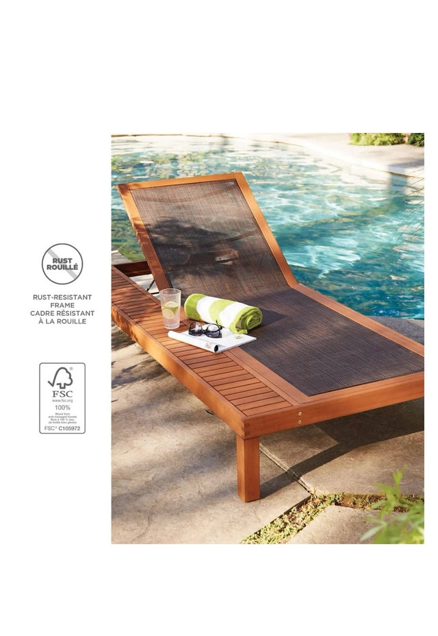 CANVAS Southampton Adjustable Outdoor Patio Chaise Lounge - photo 5