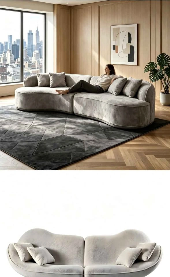 Modular Curved Modern Luxury Sofa