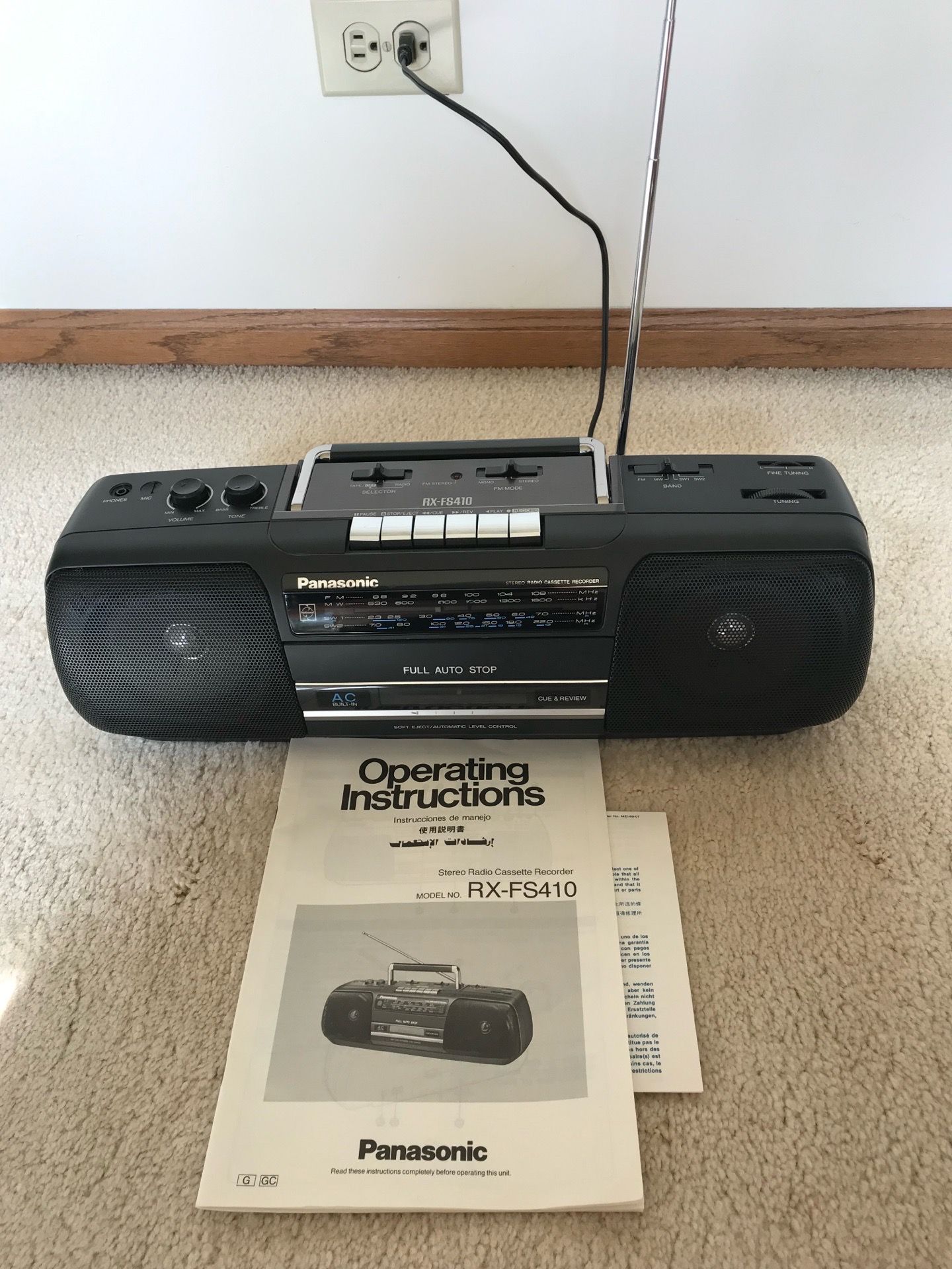 PANASONIC RX-FS STEREO BOOMBOX