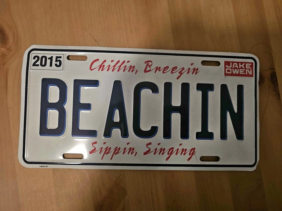Jake Owen 2015 Beachin Souvenir License Plate