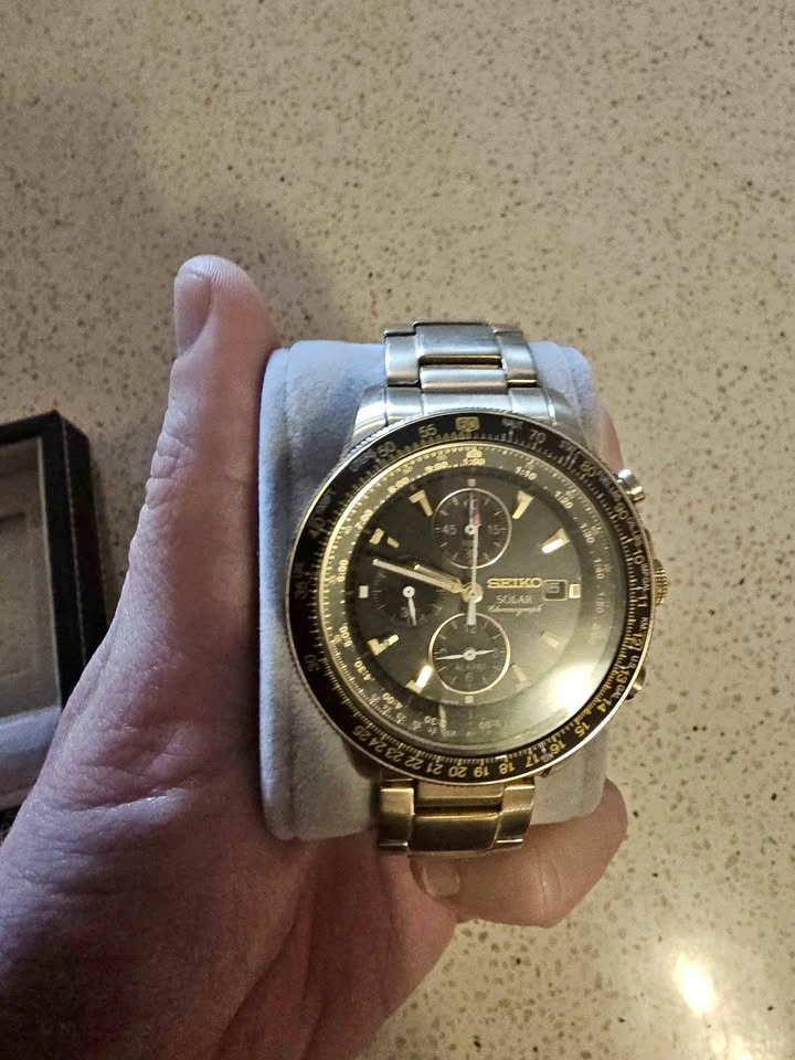Seiko Solar Chronograph Watch