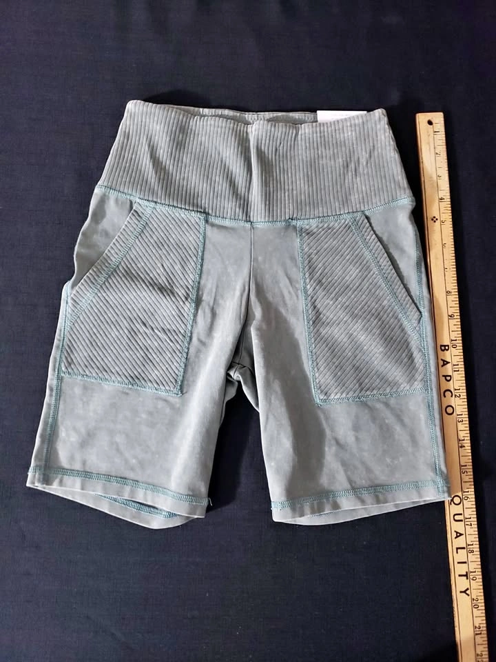 New Aerie Chill Play Move Hi-Rise Ribbed Pocket Bike Shorts (S)