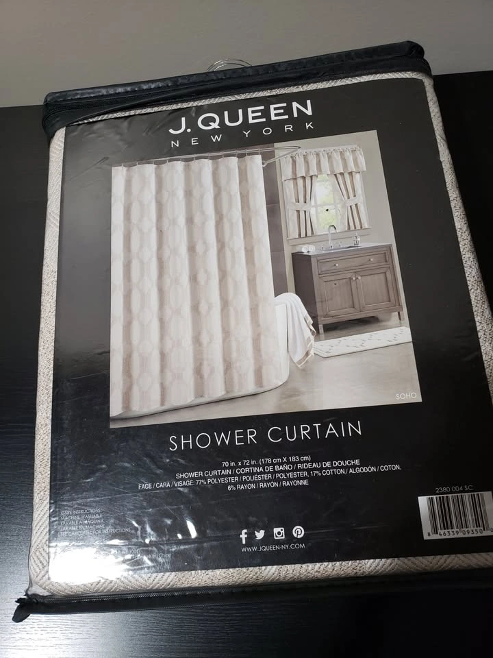 NEW! High End J Queen New York Woven Jacquard Shower Curtaine - photo 3