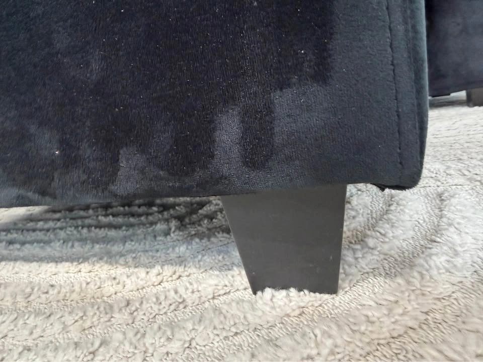Black Velvet Storage Ottoman - photo 3