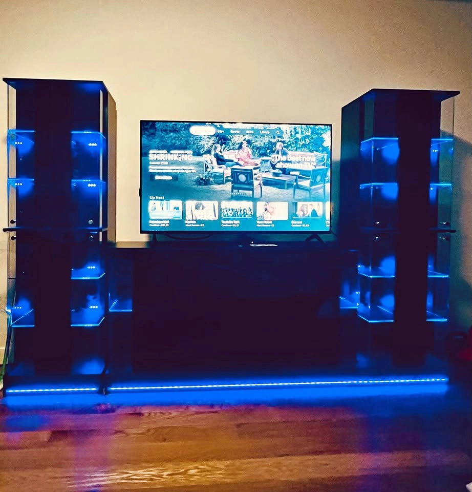 71.1" Modern Entertainment Center with LED Lighting