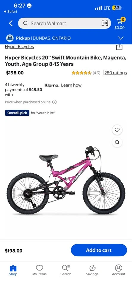 NEW Hyper Bicycles 20” Swift Mountain Bike, Magenta, 8-13Y - photo 2