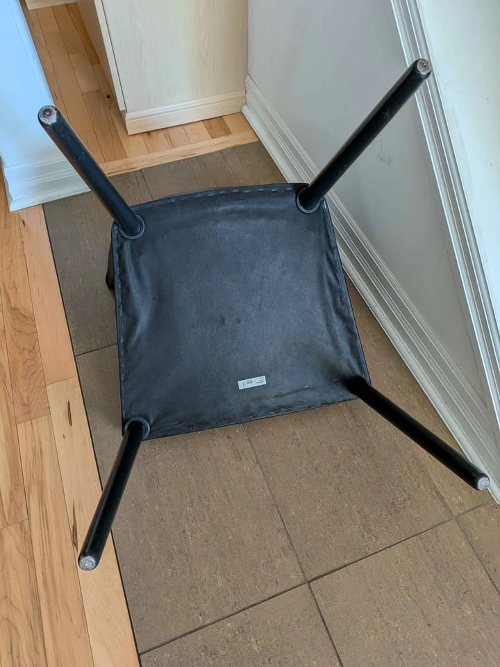 IKEA Black Faux Leather Accent Chair - photo 2