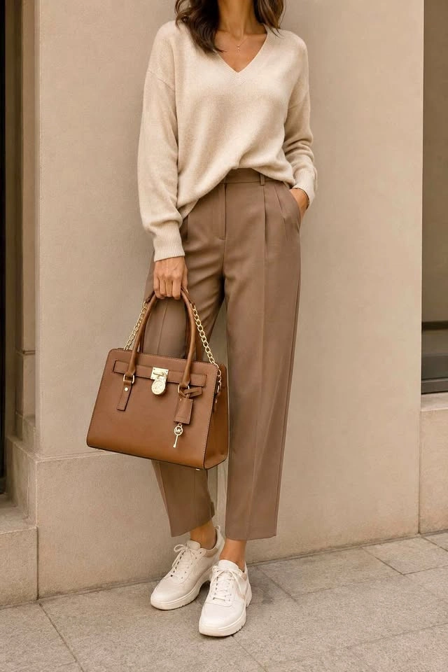 Michael Kors Hamilton Large Saffiano Leather Satchel – Brown