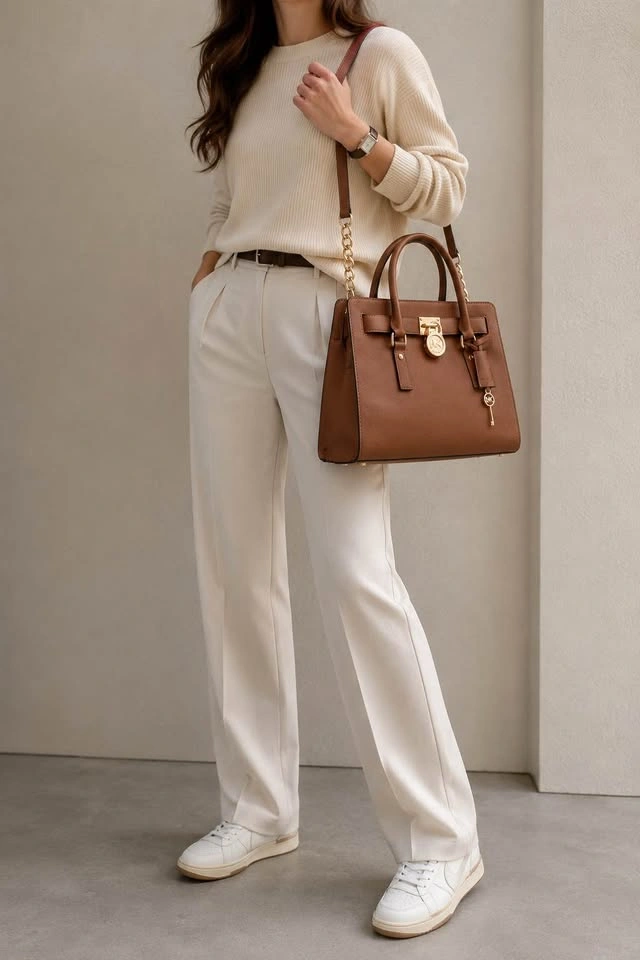 Michael Kors Hamilton Large Saffiano Leather Satchel – Brown - photo 2
