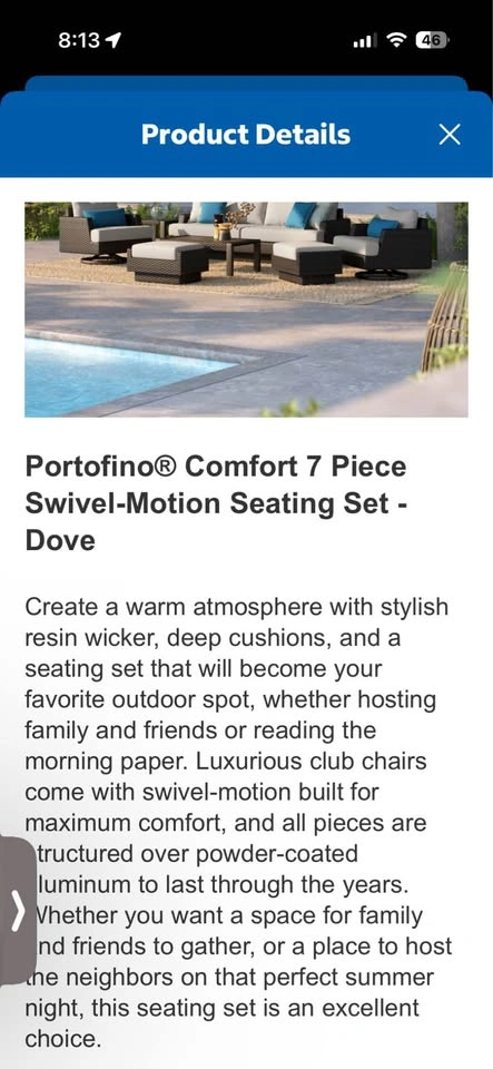 Portofino Repose 7-Piece Patio Motion Seating Set — Open Box - photo 5