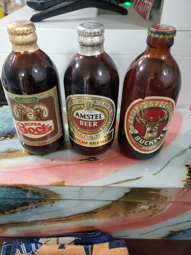 Vintage Stubby Beer Bottles
