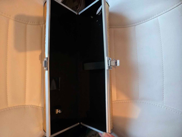 Gold Crocodile Pattern Wine Case - photo 3